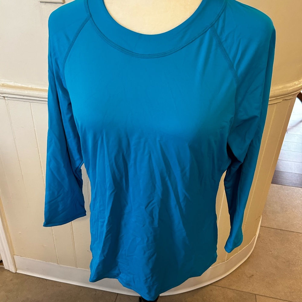 NWT Swim Systems Raglan 3/4 Sleeve Swim Top/ Large/Womens’